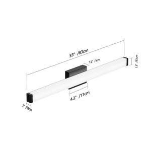 English Elm Bathroom Vanity Light Black - 33" Modern Led Light For Bright, Energy-Efficient Bathroom Illumination W2312P374951