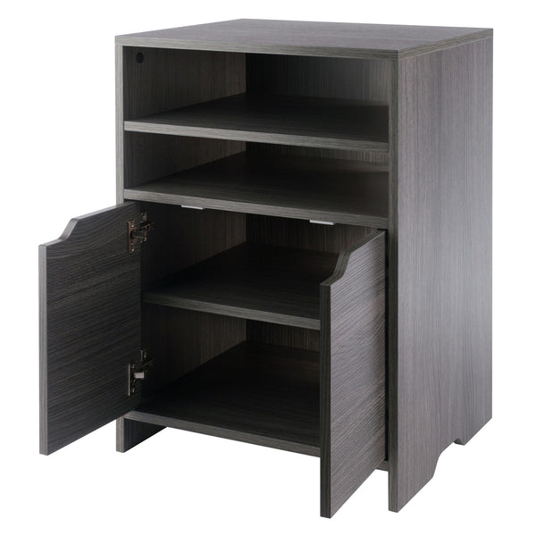 Winsome Wood Nova Open Shelf Storage Cabinet - Stylish Charcoal Organizer With Adjustable Shelves & Versatile Use Charcoal Composite Wood 16421-winsome-wood