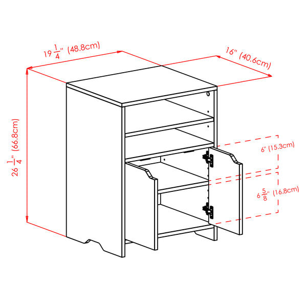 Winsome Wood Nova Open Shelf Storage Cabinet - Stylish Charcoal Organizer With Adjustable Shelves & Versatile Use Charcoal Composite Wood 16421-winsome-wood