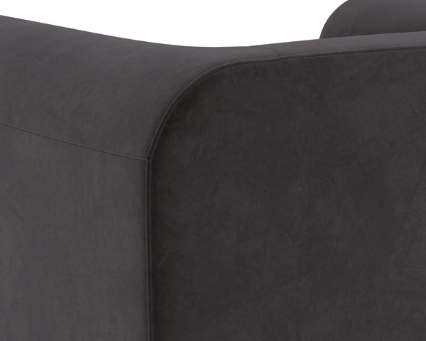 Sunpan IONIC Armchair - Luxurious MEG Ash Fabric, Sculptural Design, Cozy Comfort for Modern Living Spaces 110864