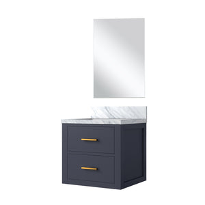 English Elm Blue Single Bath Vanity 20 in W x 18 in D with Acrylic Top, Soft-Close Wood Cabinet & 18 in Mirror B2731S01417