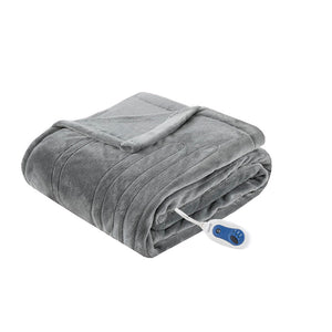JLA Home Beautyrest - Throw Oversized Heated Throw with Secure Comfort Tech, Low EMF, Ultra-Soft Plush, 3 Temps, 5-Year Warranty BR54-0529