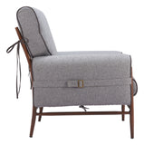 Klem Accent Chair Gray 110205 Zuo Modern