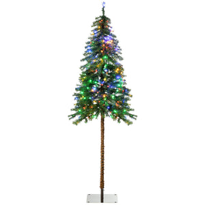 English Elm Homcom 6Ft Tall Prelit Pencil Christmas Tree With 175 Led Lights, Realistic Branches & Easy Setup W2225P249673