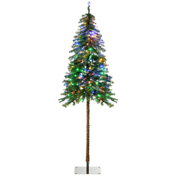 English Elm Homcom 6Ft Tall Prelit Pencil Christmas Tree With 175 Led Lights, Realistic Branches & Easy Setup W2225P249673