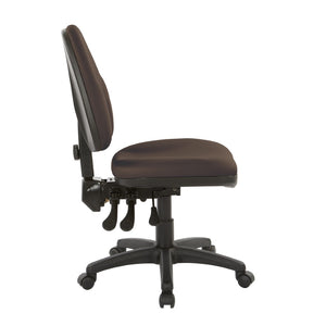 OSP Home Furnishings Dual Function Ergonomic Office Chair with Lumbar Support and Adjustable Foam Seat 36420-R102