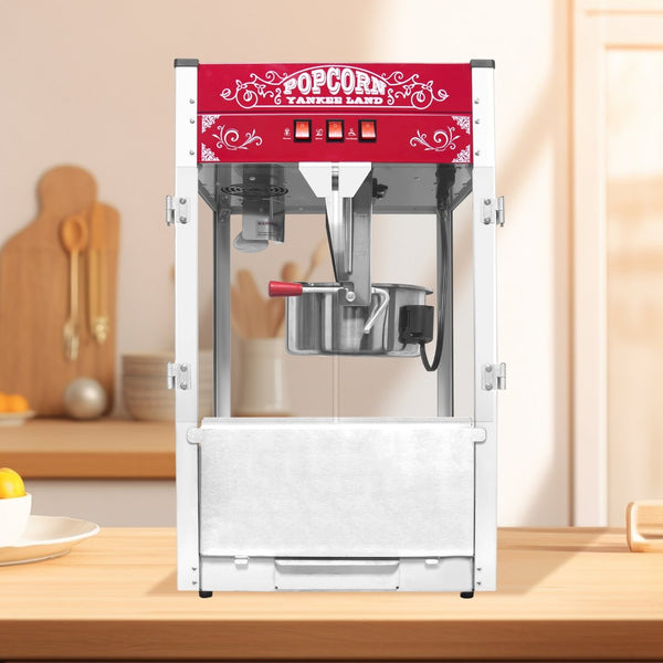 English Elm Commercial Popcorn Machine 16 Oz Steel Kettle Theater Style Countertop Popper 80 Cup Red W2841P218153