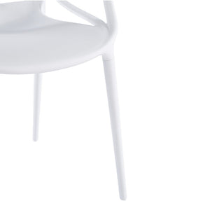 English Elm 1+4,5pieces Mid-century Dining Set White Mdf Top Tapered Metal Legs Seats Six W3766S00010