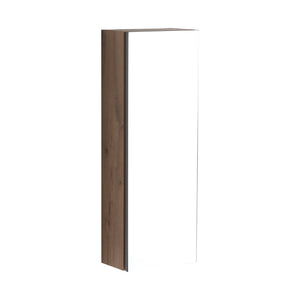 English Elm 10'' Wall Mounted Medicine Cabinet with Adjustable Glass Shelves and Jewelry Organizer W999P470283