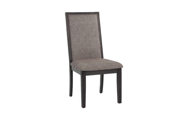 English Elm Modern Upholstered Dining Chairs Set of 2 — Stylish Fabric Seats with Foam Cushion, Solid Rubberwood Frame, Easy Assembly Grey 42 L x 20 W x 13 H B011P314242