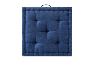 English Elm Poly Chenille Square Floor Pillow Cushion Plush 24x24 Inch Soft Polyester Seat Pad for Cozy Living Spaces Navy Blue 3.22 L x 23.03 W x 12.8 H B035P280524