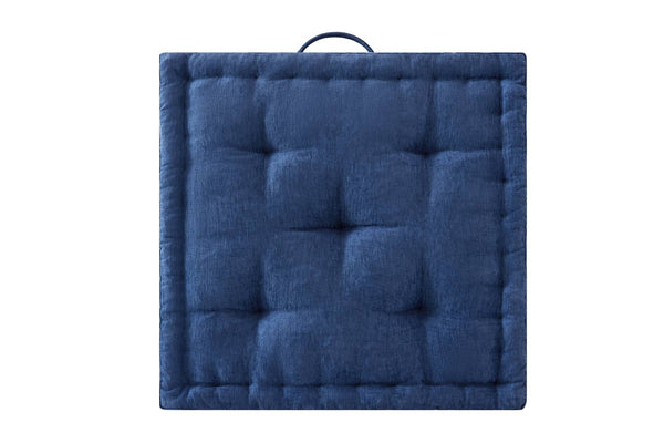 English Elm Poly Chenille Square Floor Pillow Cushion Plush 24x24 Inch Soft Polyester Seat Pad for Cozy Living Spaces Navy Blue 3.22 L x 23.03 W x 12.8 H B035P280524