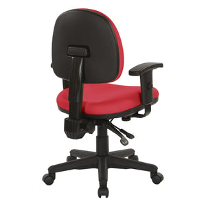 OSP Home Furnishings Sculptured Ergonomic Office Chair with Lumbar Support and Greenguard Certified Padding Lipstick 8180-R100