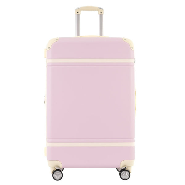 English Elm Hardshell Abs Spinner Luggage Set Four Piece Expandable Tsa Lock Travel Suitcases Light Pink N732P170218U