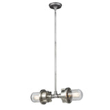 Briggs 21'' Wide 2-Light Linear Chandelier - Weathered Zinc 16502/2 Elk Lighting