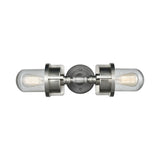 Briggs 21'' Wide 2-Light Linear Chandelier - Weathered Zinc 16502/2 Elk Lighting