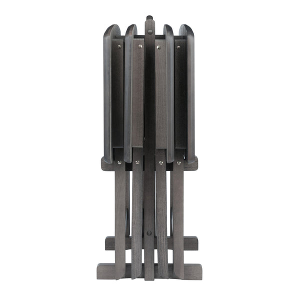 Winsome Wood Dorian 5-piece Folding Snack Table Set In Oyster Gray – Perfect For Entertaining, Easy Storage & Use! Oyster Gray Solid ,Composite Wood 16517-winsome-wood