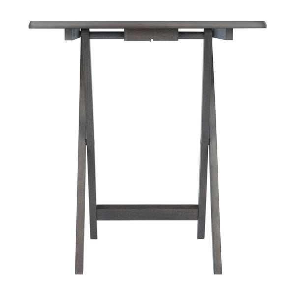 Winsome Wood Dorian 5-piece Folding Snack Table Set In Oyster Gray – Perfect For Entertaining, Easy Storage & Use! Oyster Gray Solid ,Composite Wood 16517-winsome-wood