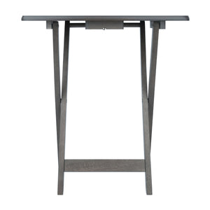 Winsome Wood Dorian 5-piece Folding Snack Table Set In Oyster Gray – Perfect For Entertaining, Easy Storage & Use! Oyster Gray Solid ,Composite Wood 16517-winsome-wood