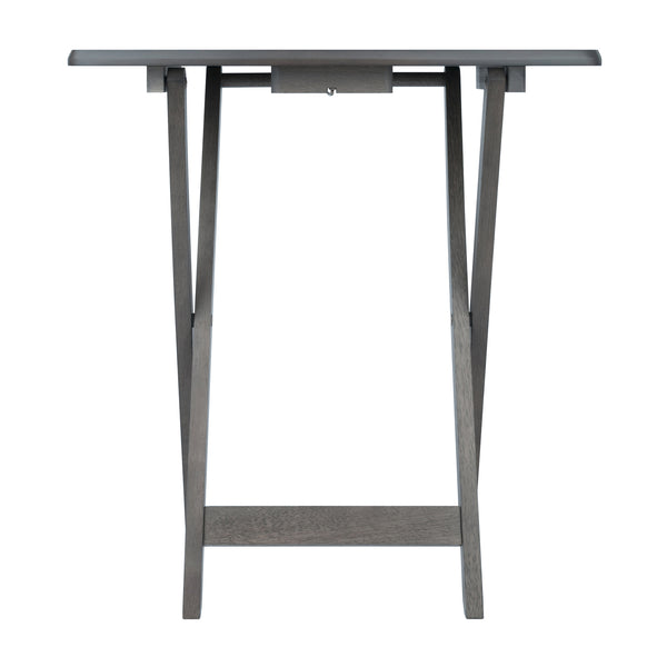 Winsome Wood Dorian 5-piece Folding Snack Table Set In Oyster Gray – Perfect For Entertaining, Easy Storage & Use! Oyster Gray Solid ,Composite Wood 16517-winsome-wood