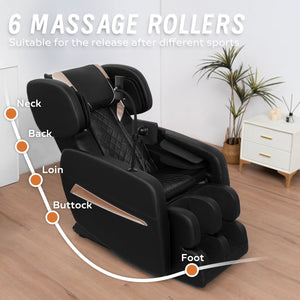 English Elm Massage Chair Recliner With Zero Gravity, Full Body Air Pressure & Ergonomic Comfort For Relief W1875P300906