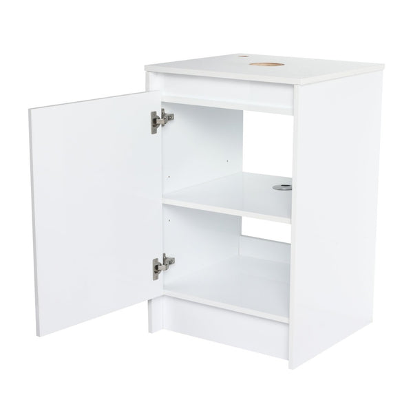 English Elm 20" Freestanding Vanity with Ceramic Sink Soft Close Storage Glossy White Bath W999S00386