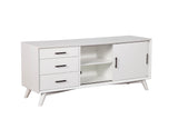 IDEAZ 1653APA White Elegant Spacious TV Console White 1653APA