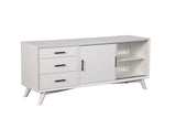 IDEAZ 1653APA White Elegant Spacious TV Console White 1653APA