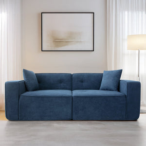 English Elm Modern Teddy Velvet Sofa – 3-Seat Full Foam Comfort, Soft Polyester-Cotton Cushions, 72H Rebound Time W1183S00015