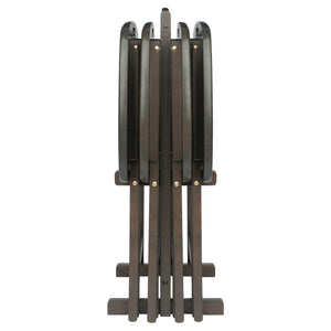 Winsome Wood Lucca 5-piece Folding Snack Table Set - Elegant Oyster Gray For Easy Entertaining & Compact Storage Oyster Gray Solid Wood 16577-winsome-wood