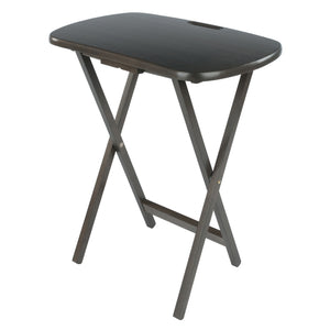 Winsome Wood Lucca 5-piece Folding Snack Table Set - Elegant Oyster Gray For Easy Entertaining & Compact Storage Oyster Gray Solid Wood 16577-winsome-wood