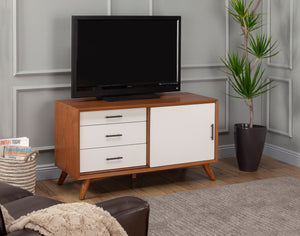 IDEAZ 1658APA Brown/ White Compact TV Console Brown & White 1658APA