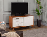 IDEAZ 1658APA Brown/ White Compact TV Console Brown & White 1658APA