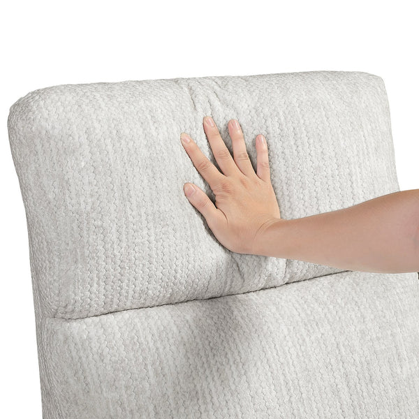 English Elm Modern Swivel Glider Recliner Chair with 360° Rotation, Plush Microfiber Upholstery & Pillows for Nursery Living Room Comfort Beige 33 L x 32.5 W x 26 H B011P395821