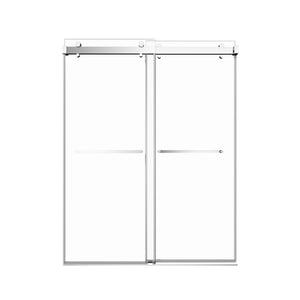 English Elm 62'' Frameless Double Sliding Shower Door Clear Tempered Glass Chrome Hardware Spa Bath B133P156466