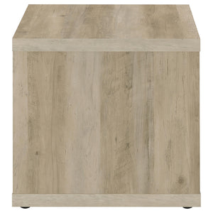 English Elm Flint Rustic Distressed Pine Square End Table - Minimalist Design, Durable Melamine Finish, Versatile Decor B062P299840