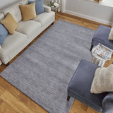 Feizy Rugs Luna Hand Woven Wool Area Rug - Stylish, Stain-resistant, Perfect For High Traffic Spaces & Decor Gray,Blue Wool 5798049fsmk000e10