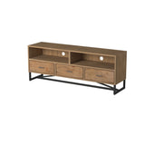 IDEAZ 1661APA Dry Sand Elegant Mid Century TV Console Dry Sand 1661APA