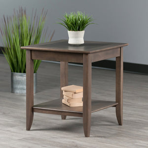 Winsome Wood Santino Accent Table In Oyster Gray - Elegant Design, Spacious Shelf, Perfect For Living Room Or Bedroom Oyster Gray Solid ,Composite Wood 16622-winsome-wood