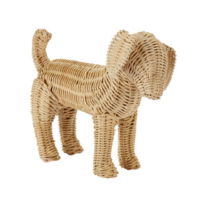 Chelsea House Little Potcake Hand-Woven Rattan Dog Figurine By Amanda Lindroth — Petite Island Accent For Shelves 16625014