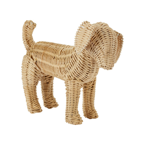 Chelsea House Little Potcake Hand-Woven Rattan Dog Figurine By Amanda Lindroth — Petite Island Accent For Shelves 16625014