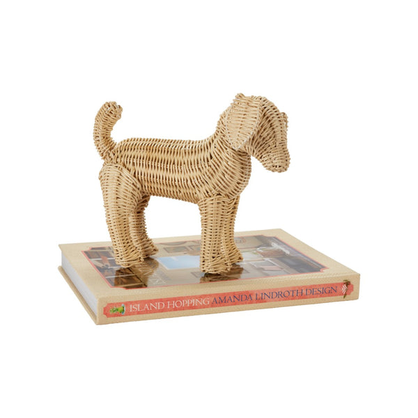 Chelsea House Little Potcake Hand-Woven Rattan Dog Figurine By Amanda Lindroth — Petite Island Accent For Shelves 16625014