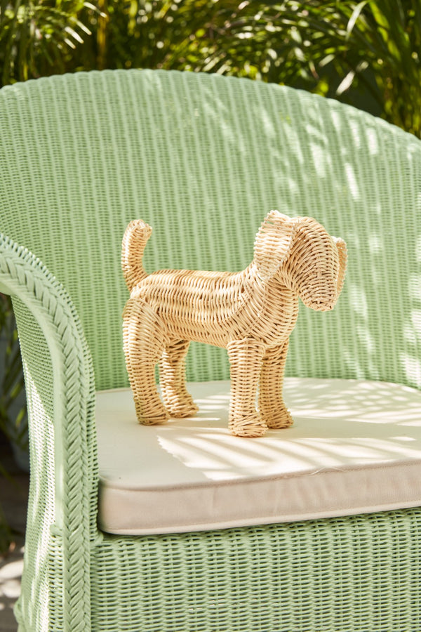 Chelsea House Little Potcake Hand-Woven Rattan Dog Figurine By Amanda Lindroth — Petite Island Accent For Shelves 16625014