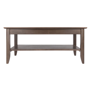 Winsome Wood Santino Coffee Table - Contemporary Oyster Gray With Stylish Inlay, Storage Shelf & Elegant Design Oyster Gray Solid ,Composite Wood 16640-winsome-wood