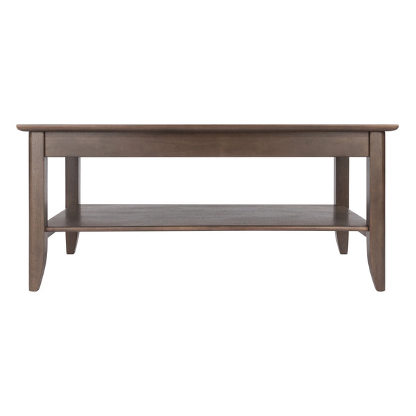 Winsome Wood Santino Coffee Table - Contemporary Oyster Gray With Stylish Inlay, Storage Shelf & Elegant Design Oyster Gray Solid ,Composite Wood 16640-winsome-wood