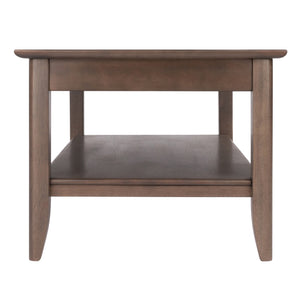 Winsome Wood Santino Coffee Table - Contemporary Oyster Gray With Stylish Inlay, Storage Shelf & Elegant Design Oyster Gray Solid ,Composite Wood 16640-winsome-wood