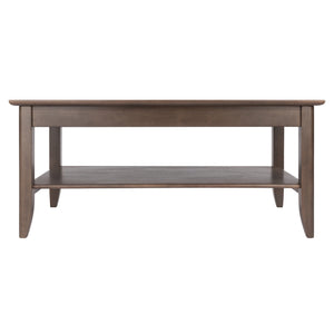 Winsome Wood Santino Coffee Table - Contemporary Oyster Gray With Stylish Inlay, Storage Shelf & Elegant Design Oyster Gray Solid ,Composite Wood 16640-winsome-wood