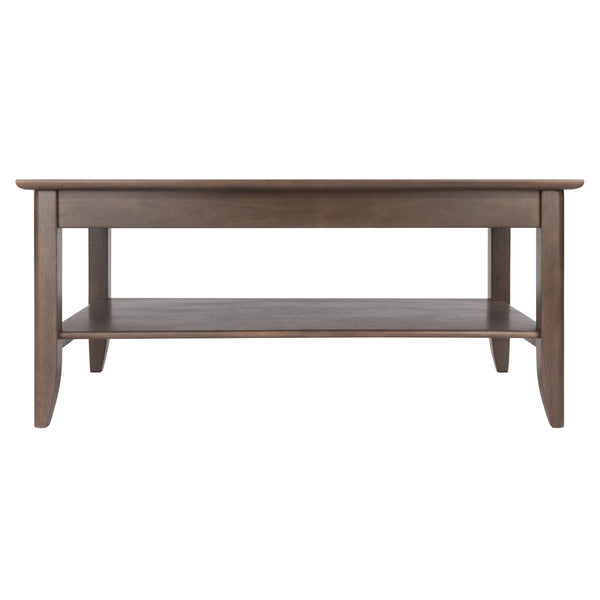 Winsome Wood Santino Coffee Table - Contemporary Oyster Gray With Stylish Inlay, Storage Shelf & Elegant Design Oyster Gray Solid ,Composite Wood 16640-winsome-wood
