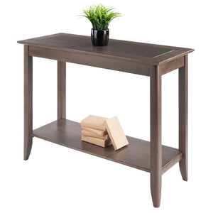 Winsome Wood Santino Console Hall Table In Contemporary Oyster Gray With Elegant Design & Ample Storage Options Oyster Gray Solid ,Composite Wood 16648-winsome-wood