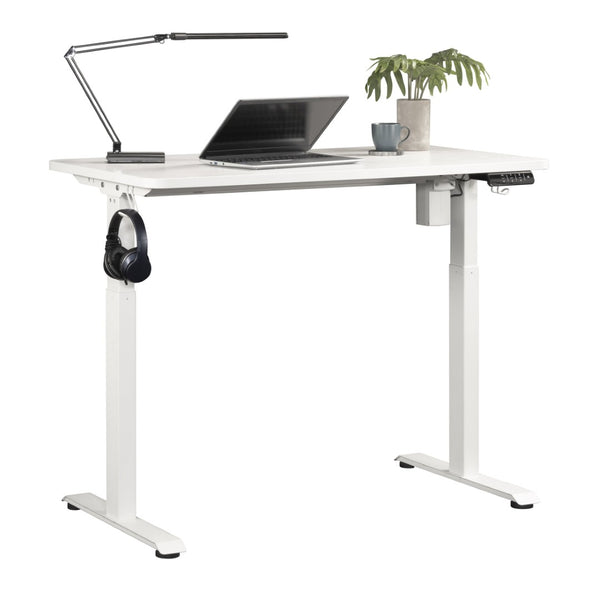 English Elm Sit/Stand Desk - Modern White Finish For Ergonomic Workspace, Usb Charging, Easy Assembly & Stability B356P402648-GIGA
